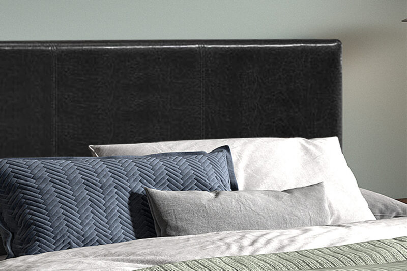 Image 3 for Bed Roma 160x200 met lattenbodem PU Zwart