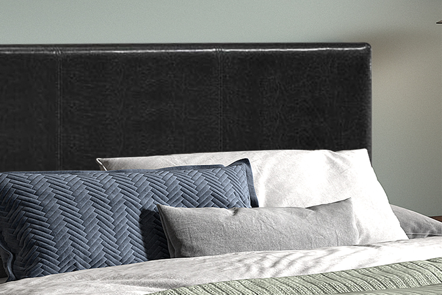 Image 3 for Bed Roma 160x200 met lattenbodem PU Zwart