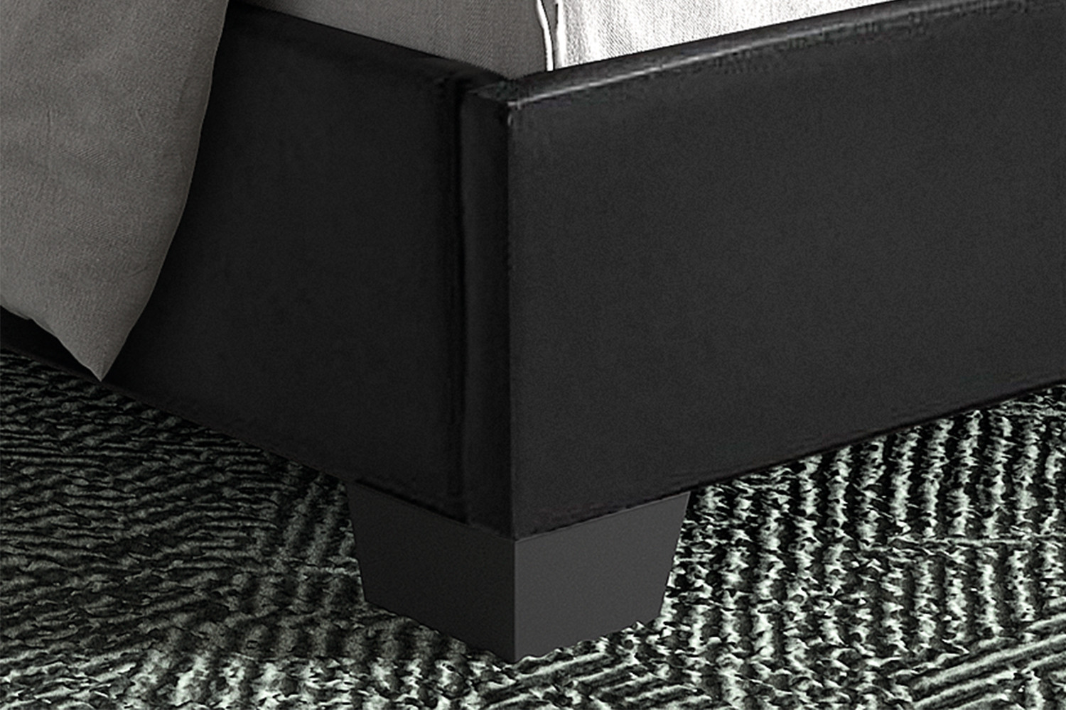 Image 4 for Bed Roma 160x200 met lattenbodem PU Zwart