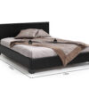 Image 7 for Bed Roma 160x200 met lattenbodem PU Zwart