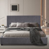 Image 1 for Bed Roma 160x200 met lattenbodem Stof Grijs