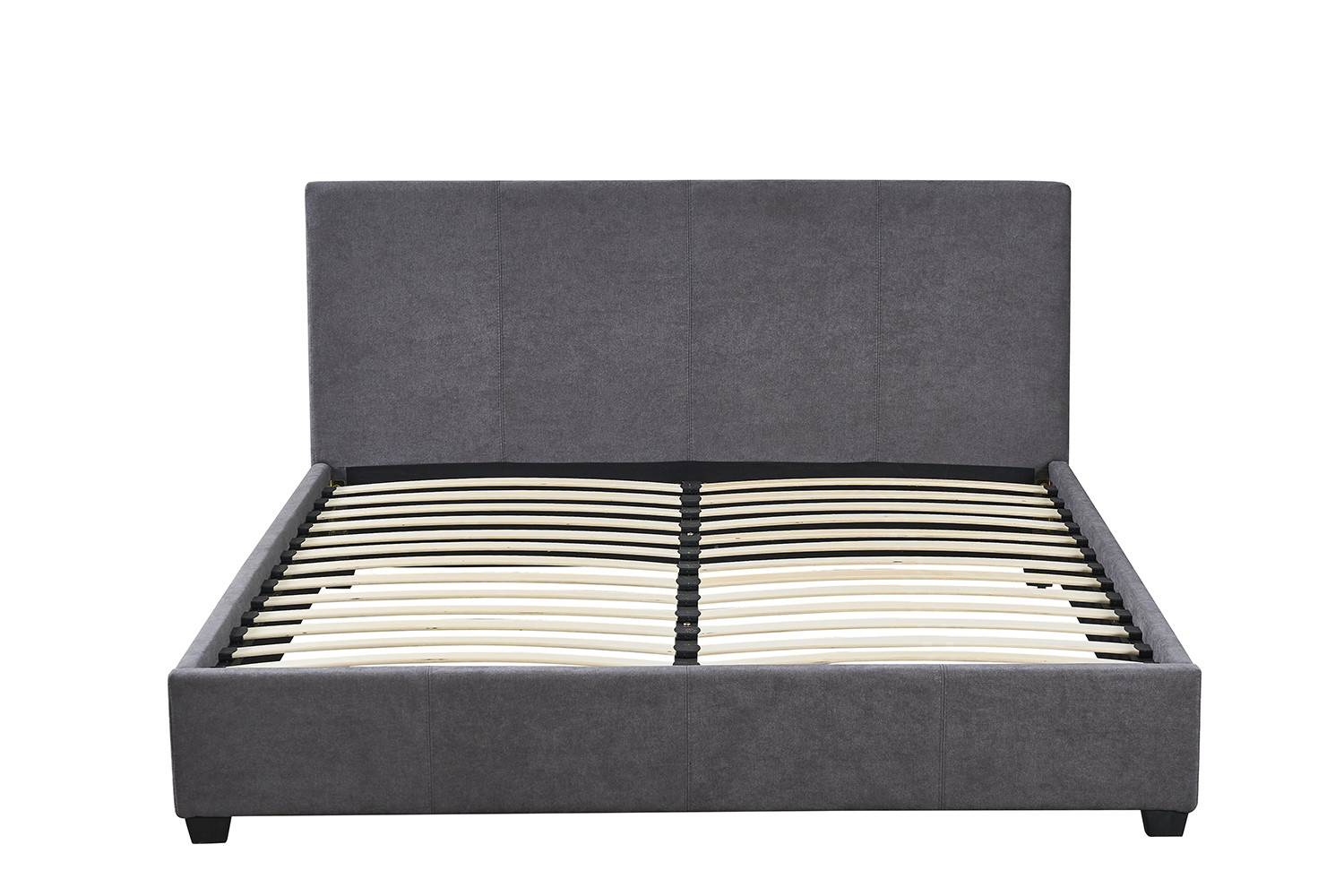 Image 3 for Bed Roma 160x200 met lattenbodem Stof Grijs