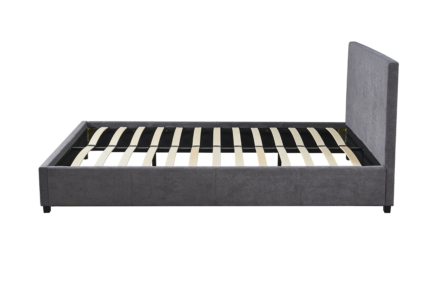 Image 5 for Bed Roma 160x200 met lattenbodem Stof Grijs