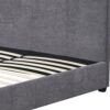 Image 6 for Bed Roma 160x200 met lattenbodem Stof Grijs