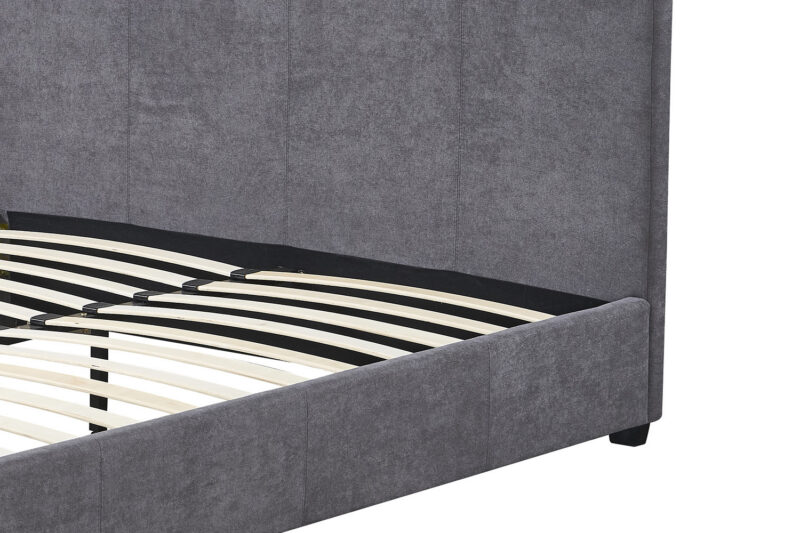 Image 6 for Bed Roma 160x200 met lattenbodem Stof Grijs