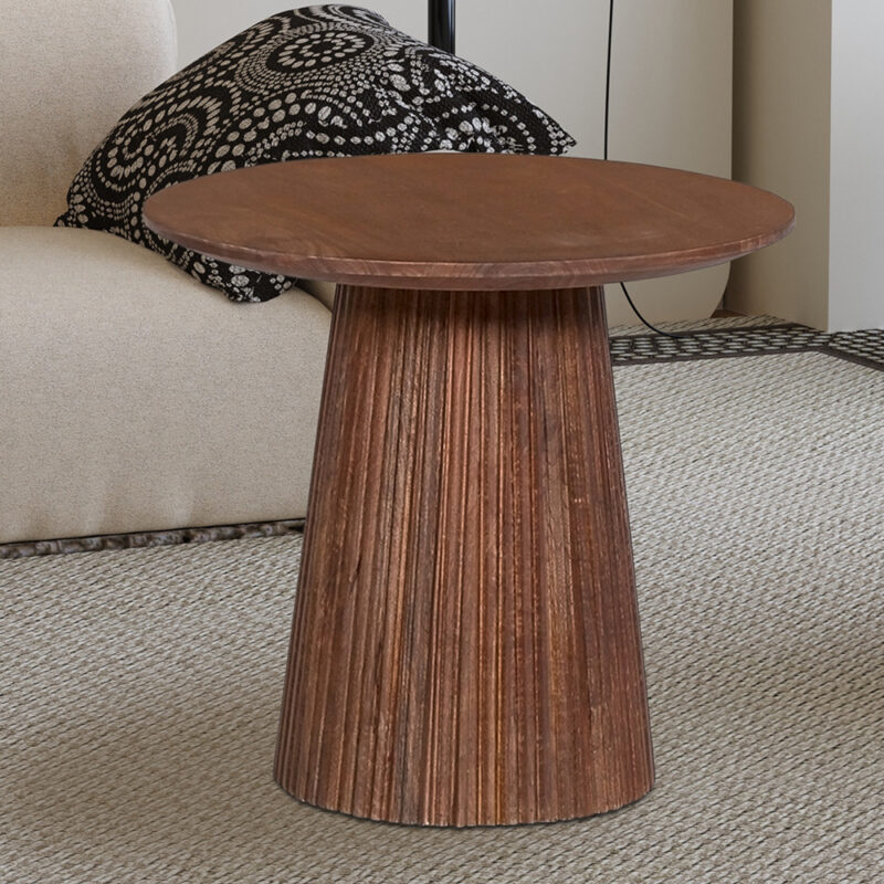 Image 1 for Salontafel Miguel 50 cm Rond Mango hout Lichtbruin