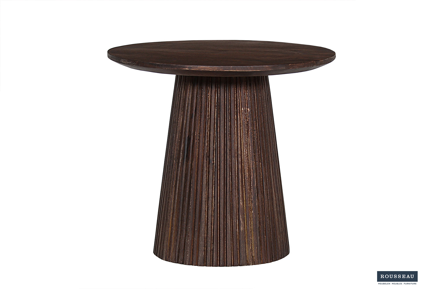 Image 4 for Salontafel Miguel 50 cm Rond Mango hout Donkerbruin