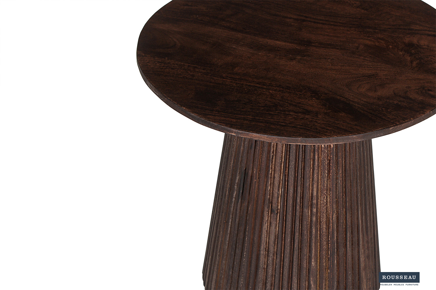 Image 5 for Salontafel Miguel 50 cm Rond Mango hout Donkerbruin