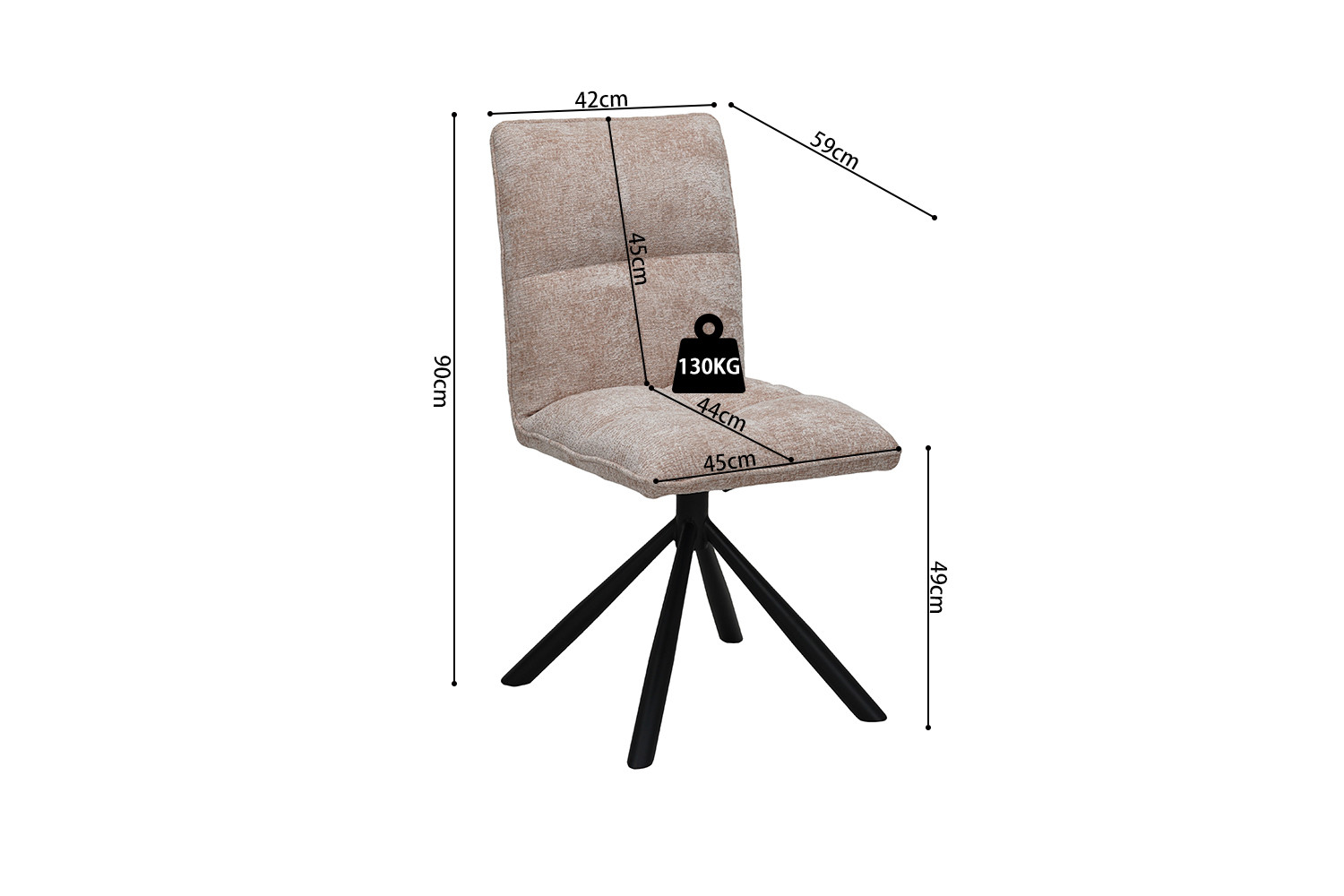 Image 10 for Stoel Jack Draaibaar tot 0 Stof Zand