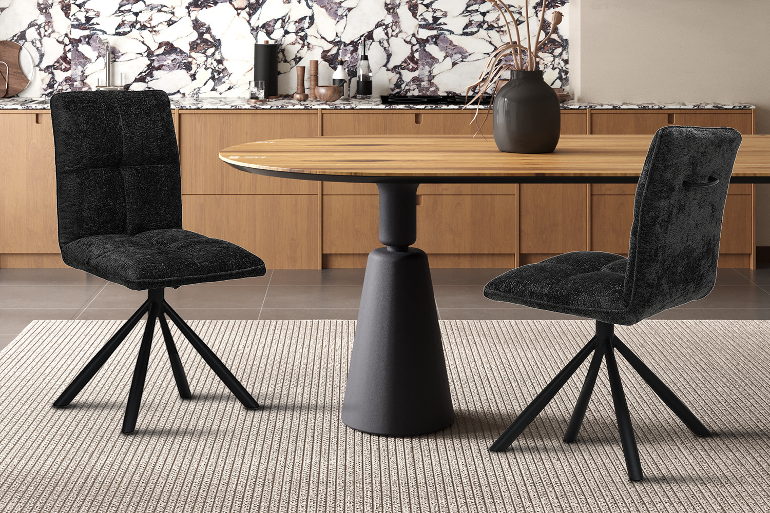 Image 1 for Stoel Jack Draaibaar tot 0 Stof Donkergrijs