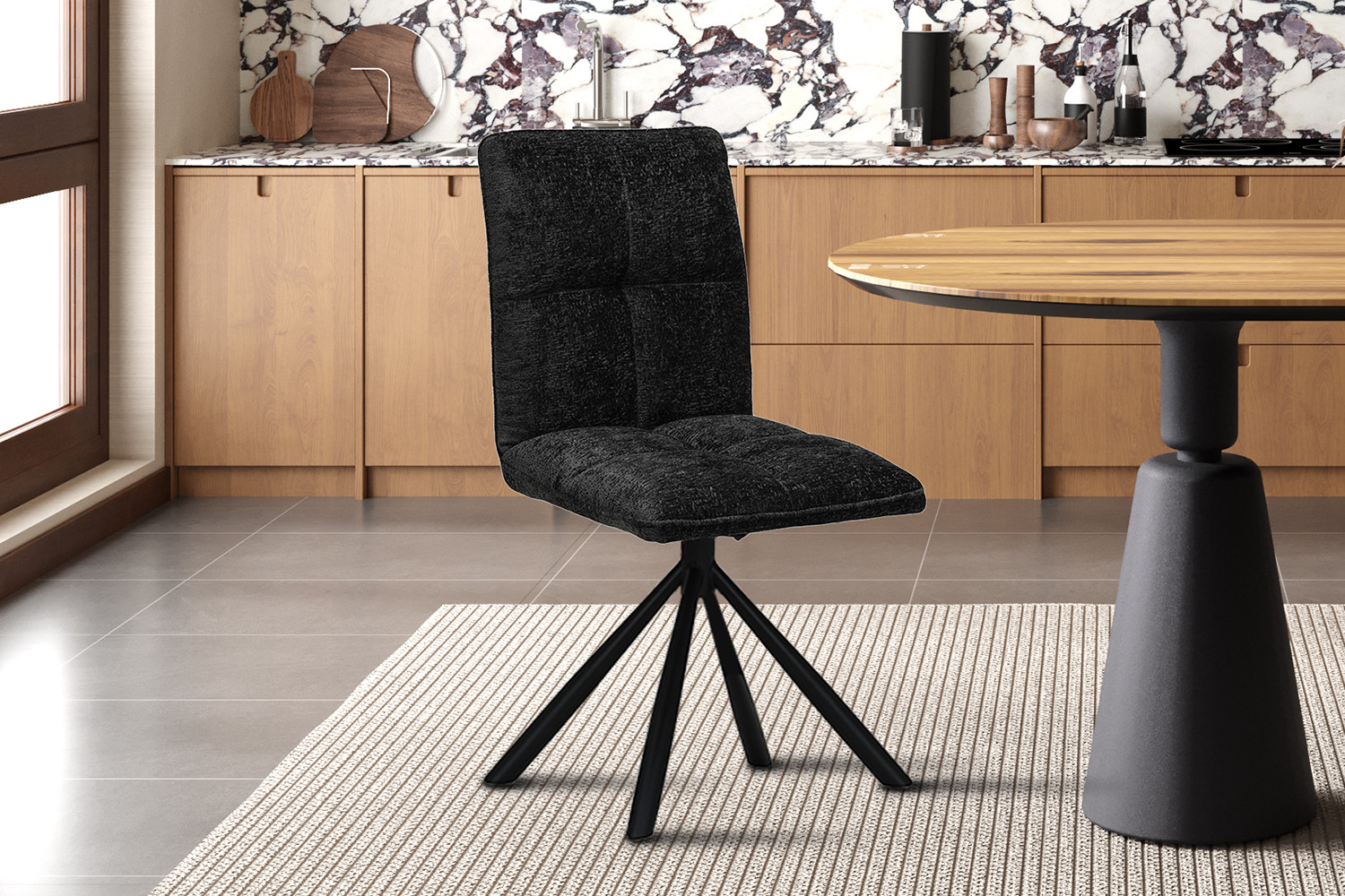 Image 2 for Stoel Jack Draaibaar tot 0 Stof Donkergrijs