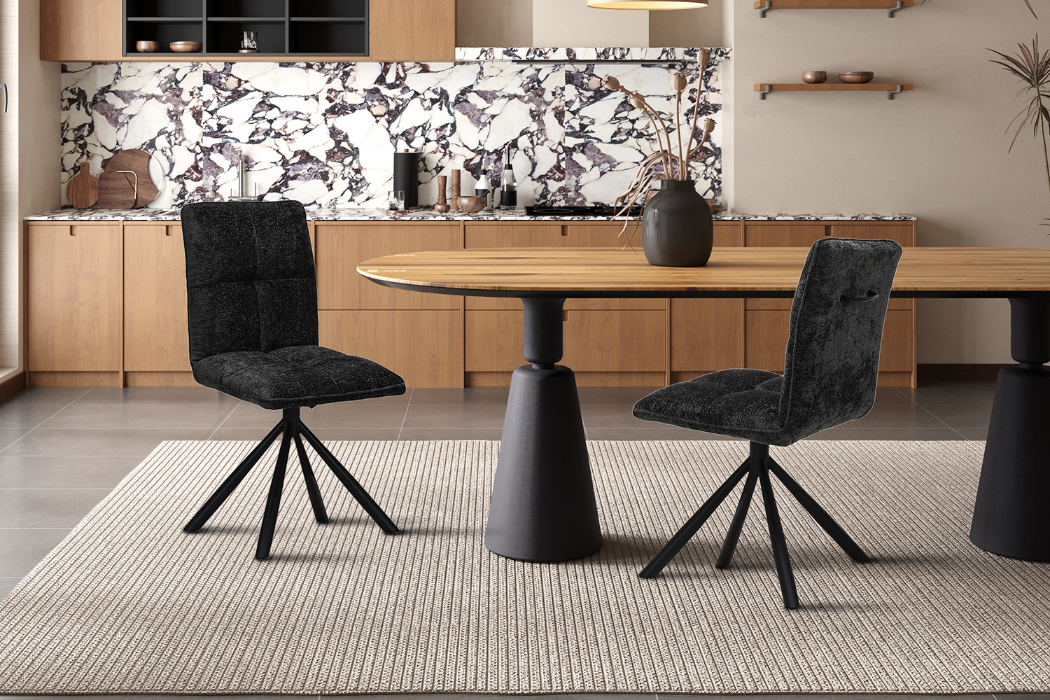 Image 3 for Stoel Jack Draaibaar tot 0 Stof Donkergrijs