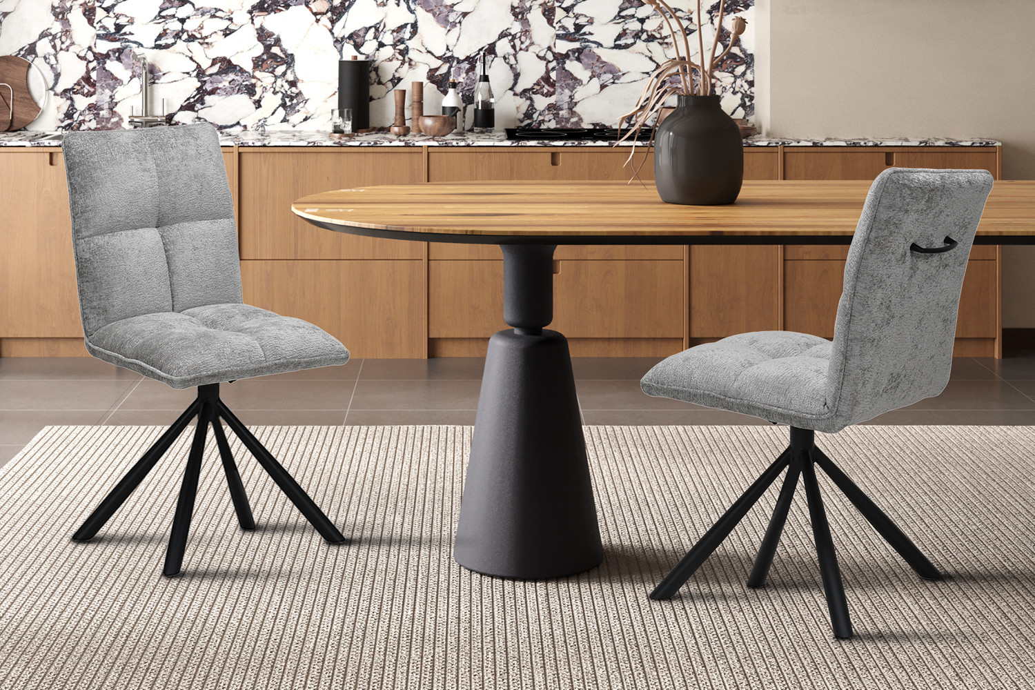 Image 1 for Stoel Jack Draaibaar tot 0 Stof Lichtgrijs