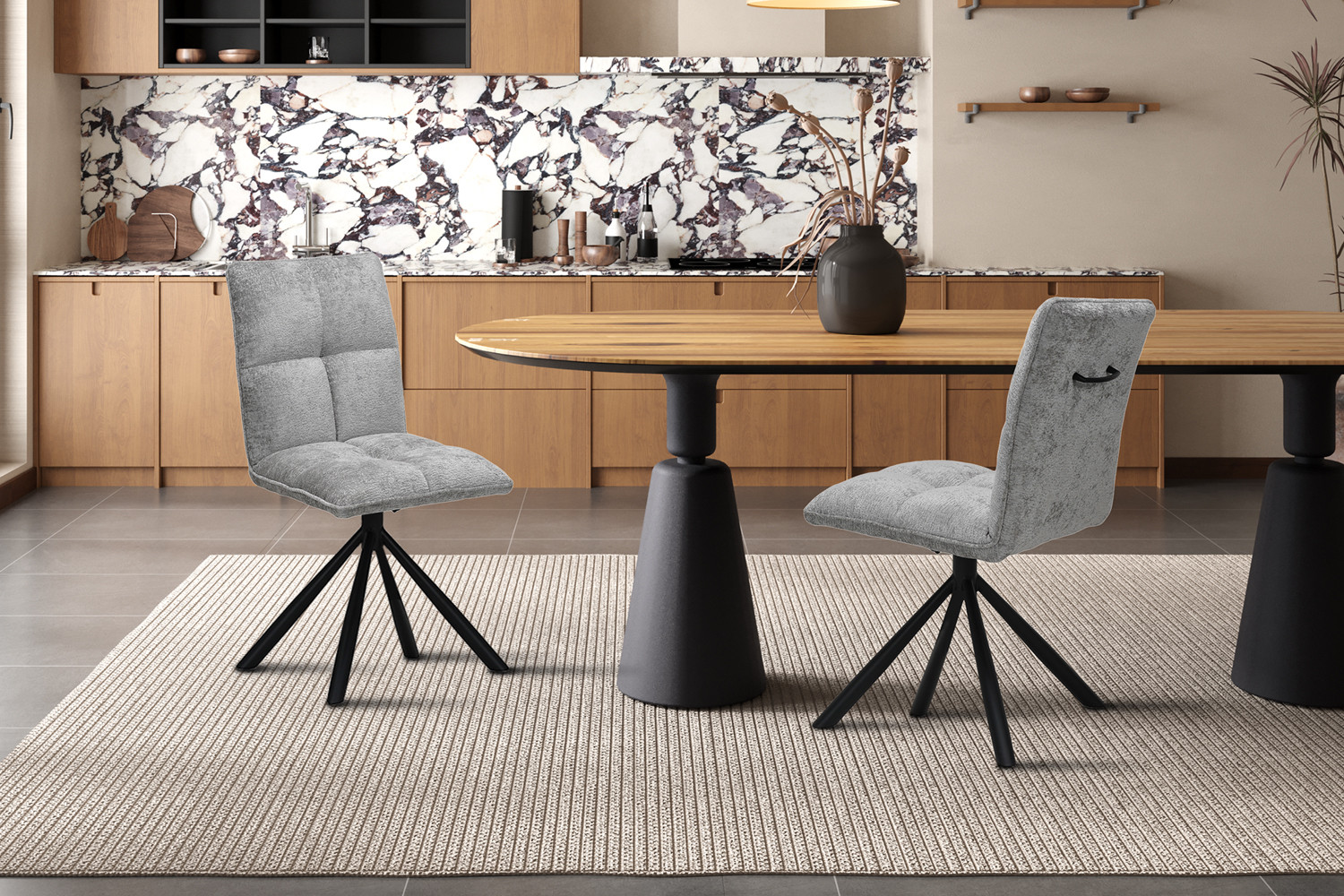 Image 3 for Stoel Jack Draaibaar tot 0 Stof Lichtgrijs