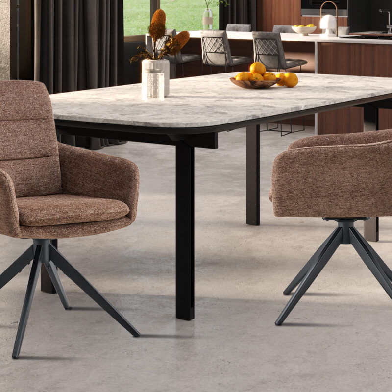 Image 1 for Stoel Lisold Draaibaar tot 0 Stof Fabb Raven 45 Bruin