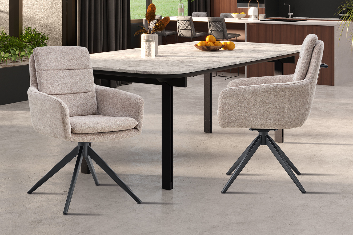 Image 1 for Stoel Lisold Draaibaar tot 0 Stof Fabb Raven 30 Zand