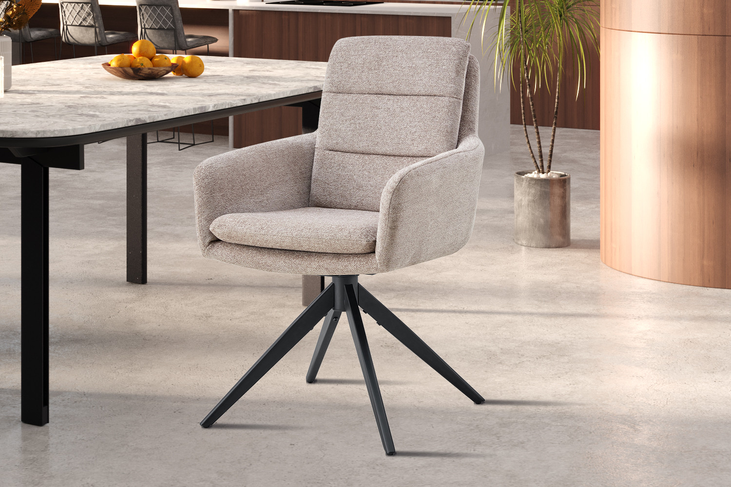 Image 2 for Stoel Lisold Draaibaar tot 0 Stof Fabb Raven 30 Zand