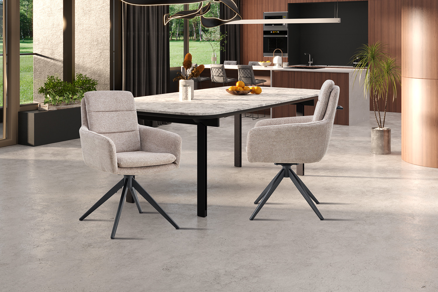 Image 3 for Stoel Lisold Draaibaar tot 0 Stof Fabb Raven 30 Zand