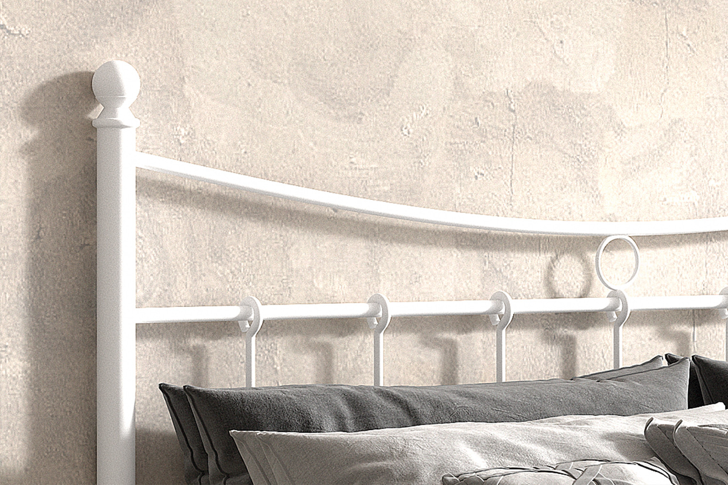 Image 2 for Bed Sacha 140x200 met lattenbodem Wit