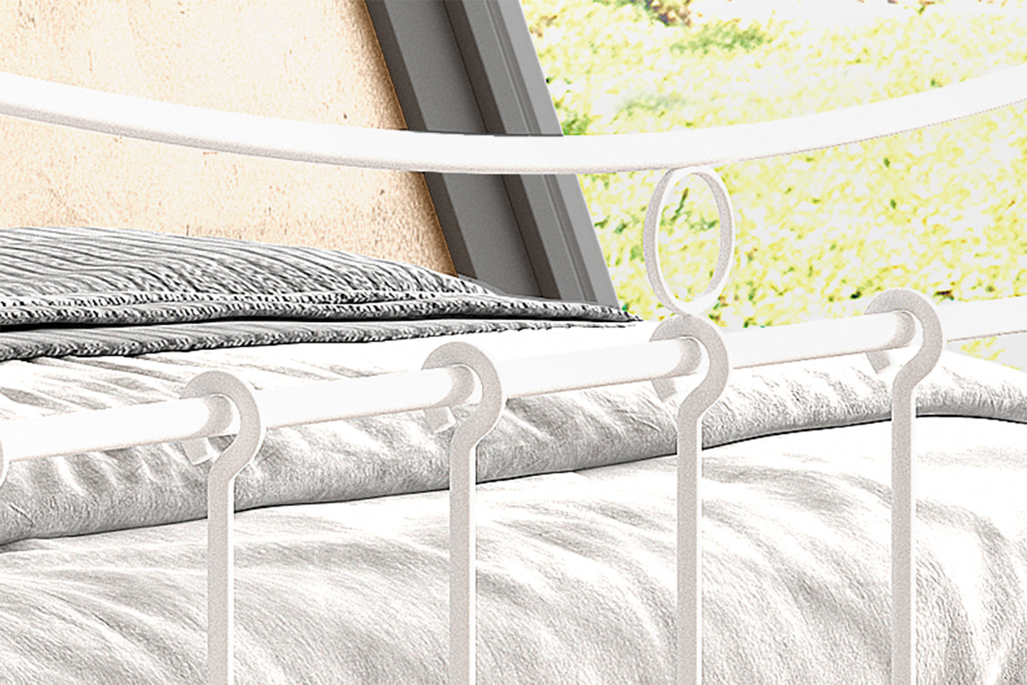 Image 3 for Bed Sacha 140x200 met lattenbodem Wit