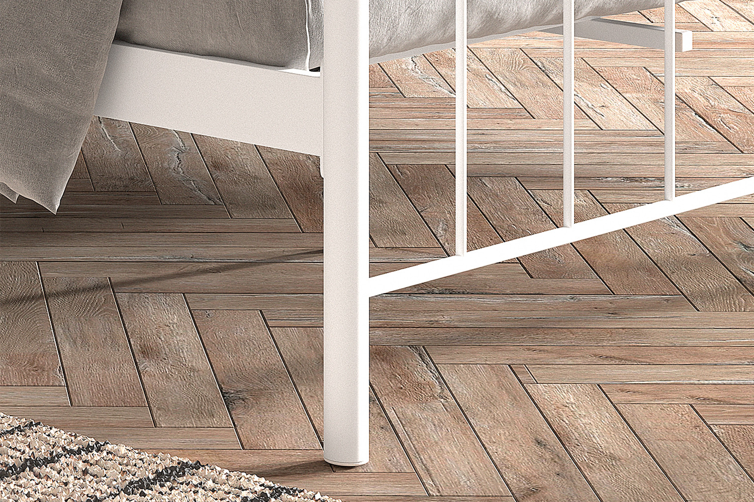 Image 4 for Bed Sacha 140x200 met lattenbodem Wit