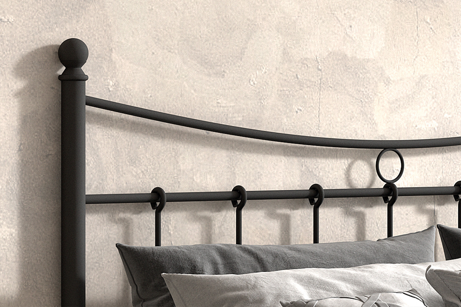 Image 2 for Bed Sacha 140x200 met lattenbodem Zwart