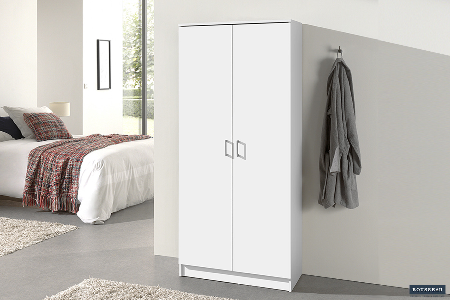 Image 1 for Opbergkast Ray 2 deuren en 4 legplanken Wit