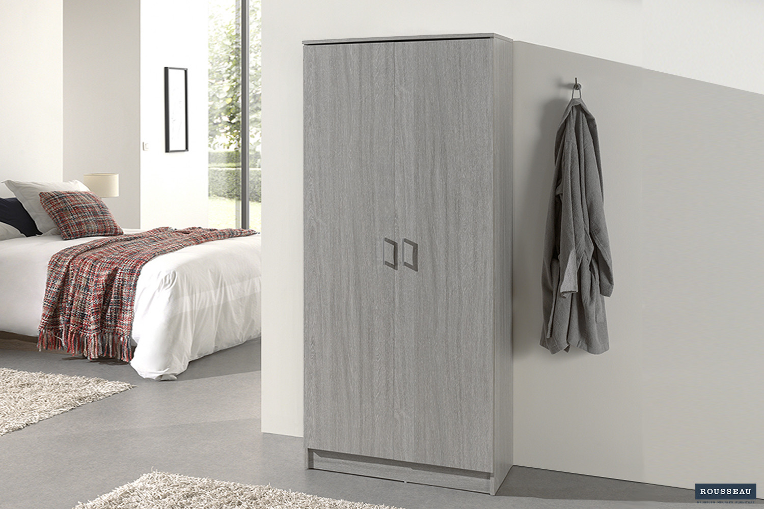 Image 1 for Opbergkast Ray 2 deuren en 4 legplanken Grijze eik