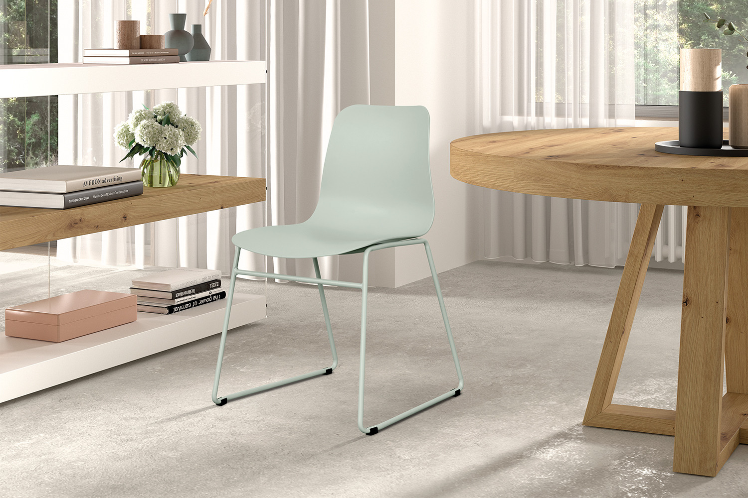 Image 2 for Stoel Marie PP Grijs-Groen