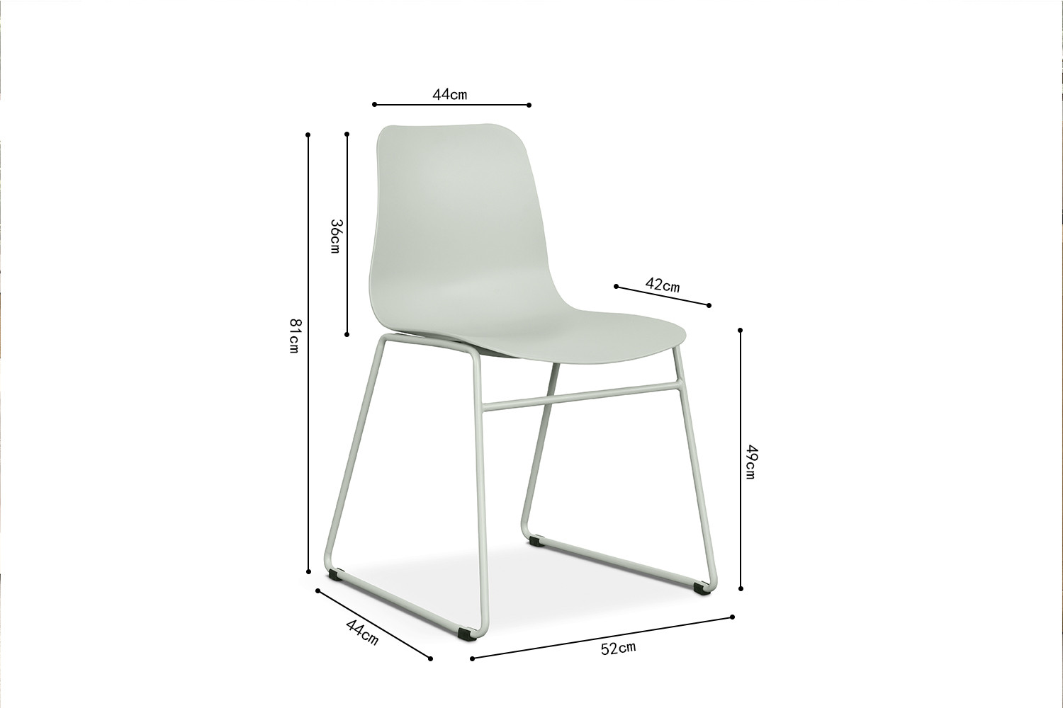 Image 6 for Stoel Marie PP Grijs-Groen
