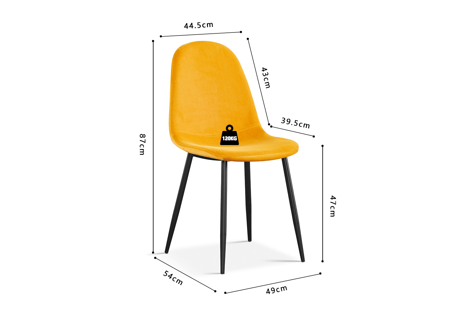 Image 6 for SALE - Stoel Boy Fluweel Geel