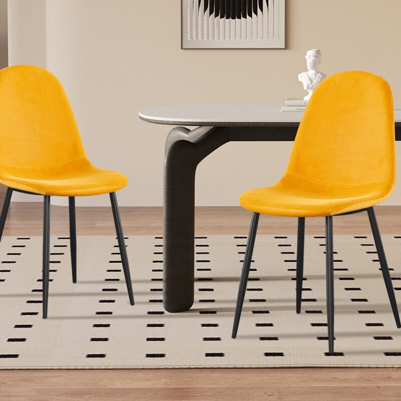 Image 1 for Stoel Boy Fluweel Geel