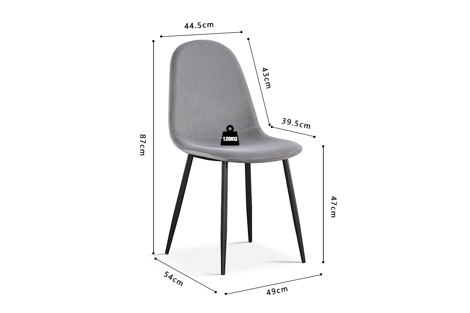 Image 6 for SALE - Stoel Boy Fluweel Grijs