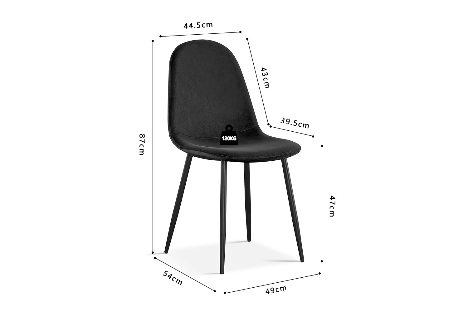 Image 6 for Stoel Boy Fluweel Zwart