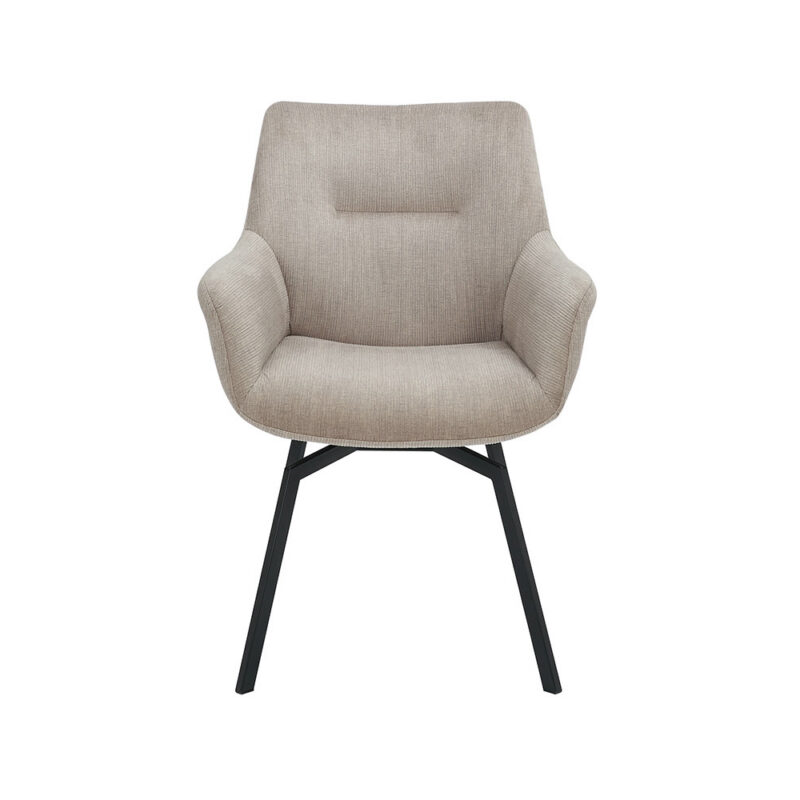 Image 3 for Stoel Modest Draaibaar Ribfluweel Beige