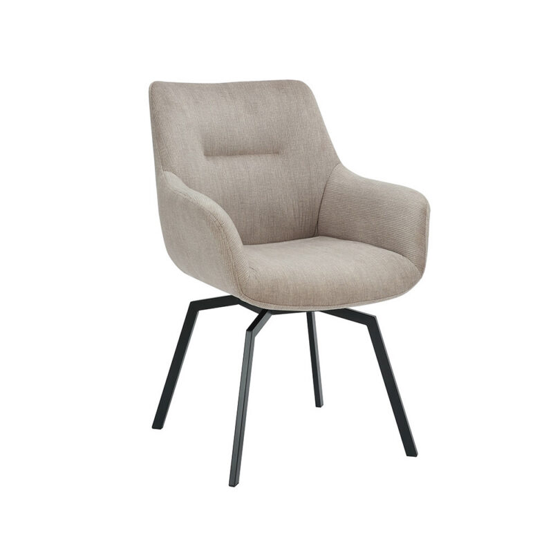 Image 4 for Stoel Modest Draaibaar Ribfluweel Beige