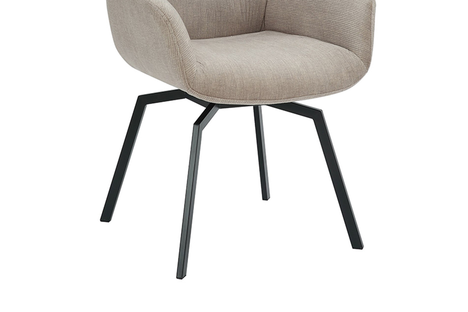 Image 8 for Stoel Modest Draaibaar Ribfluweel Beige