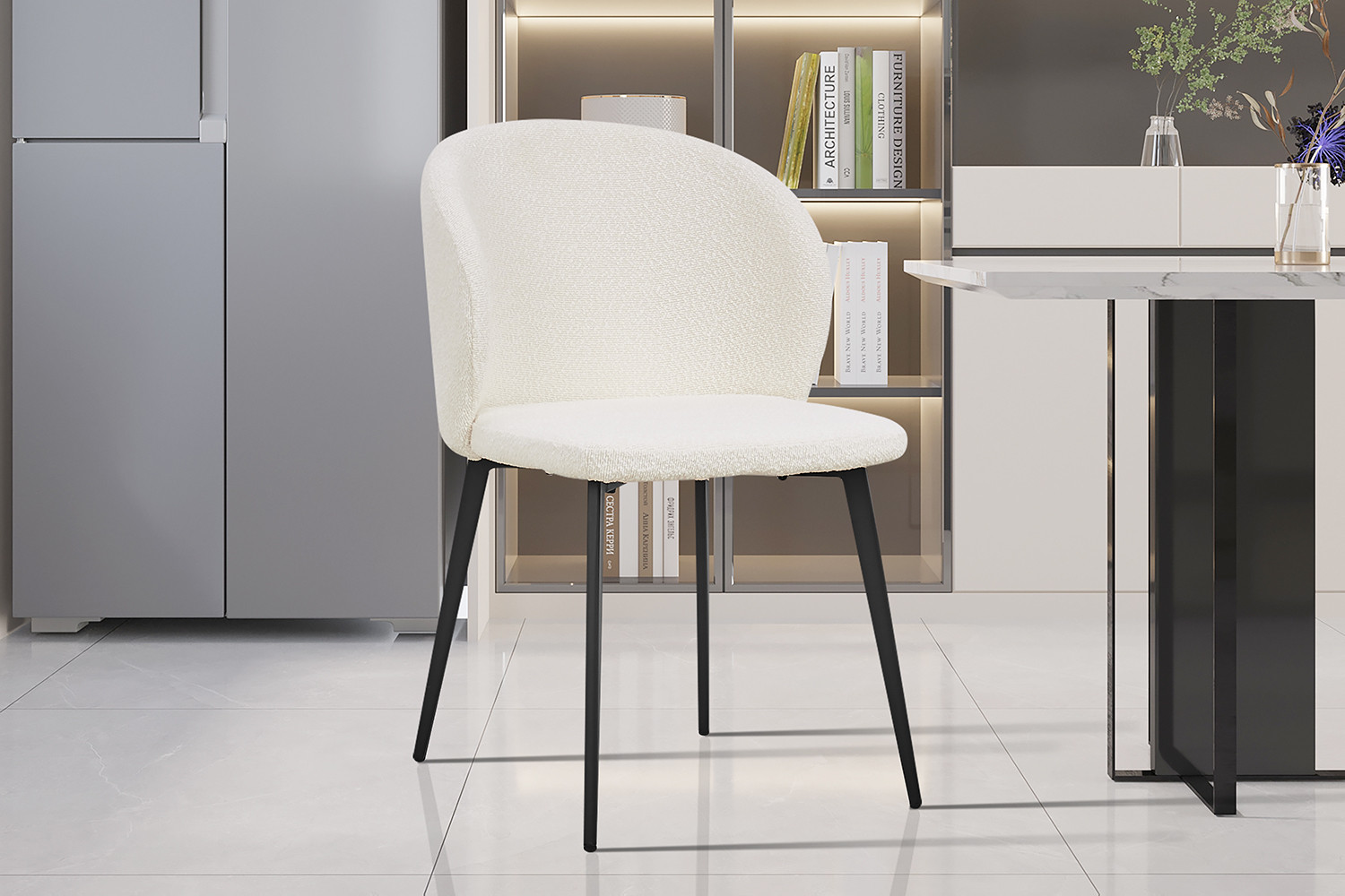 Image 1 for Stoel Toledo Bouclé Wit