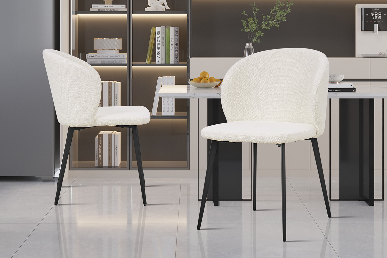 Image 2 for Stoel Toledo Bouclé Wit