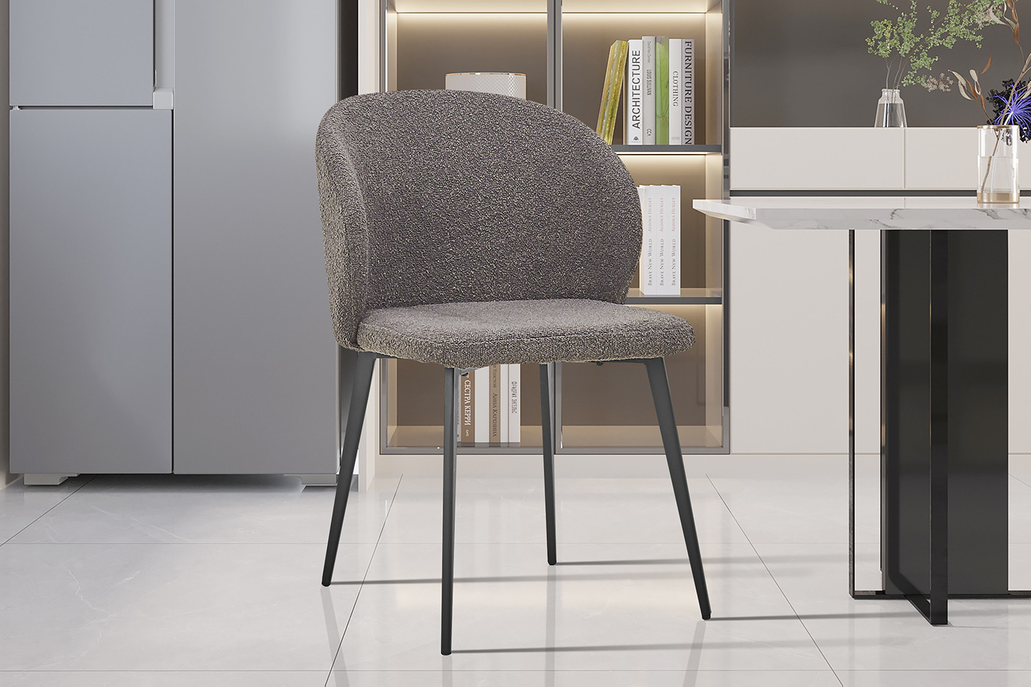 Image 2 for SALE - Stoel Toledo Bouclé Grijs