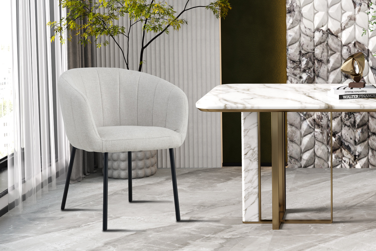 Image 2 for Stoel Sevilla Stof Beige