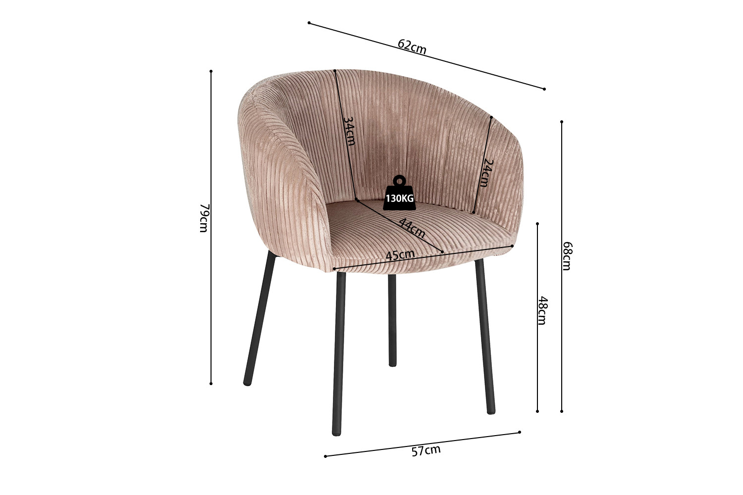 Image 10 for Stoel Sevilla Corduroy Fabb Hyper 38 Zand