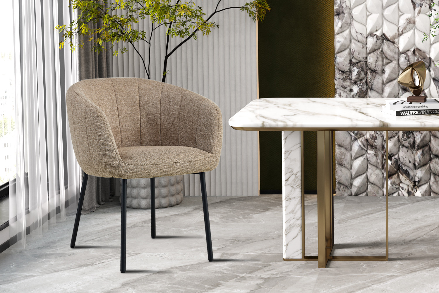 Image 2 for Stoel Sevilla Stof Zand