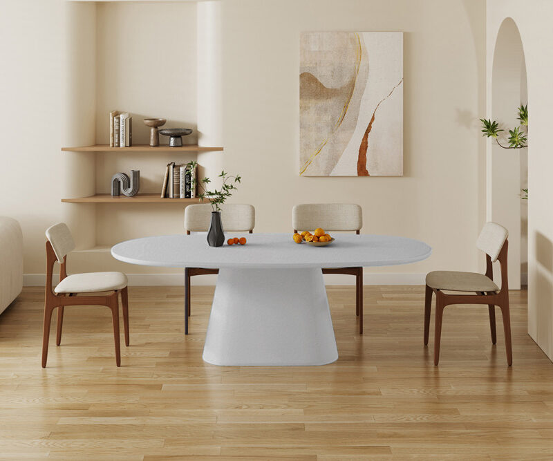 Image 2 for NEW - Tafel Tavira 220 cm Ovaal Cement Ecru