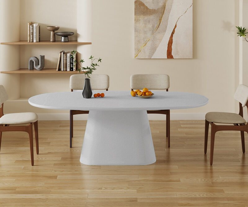 Image 1 for NEW - Tafel Tavira 220 cm Ovaal Cement Ecru