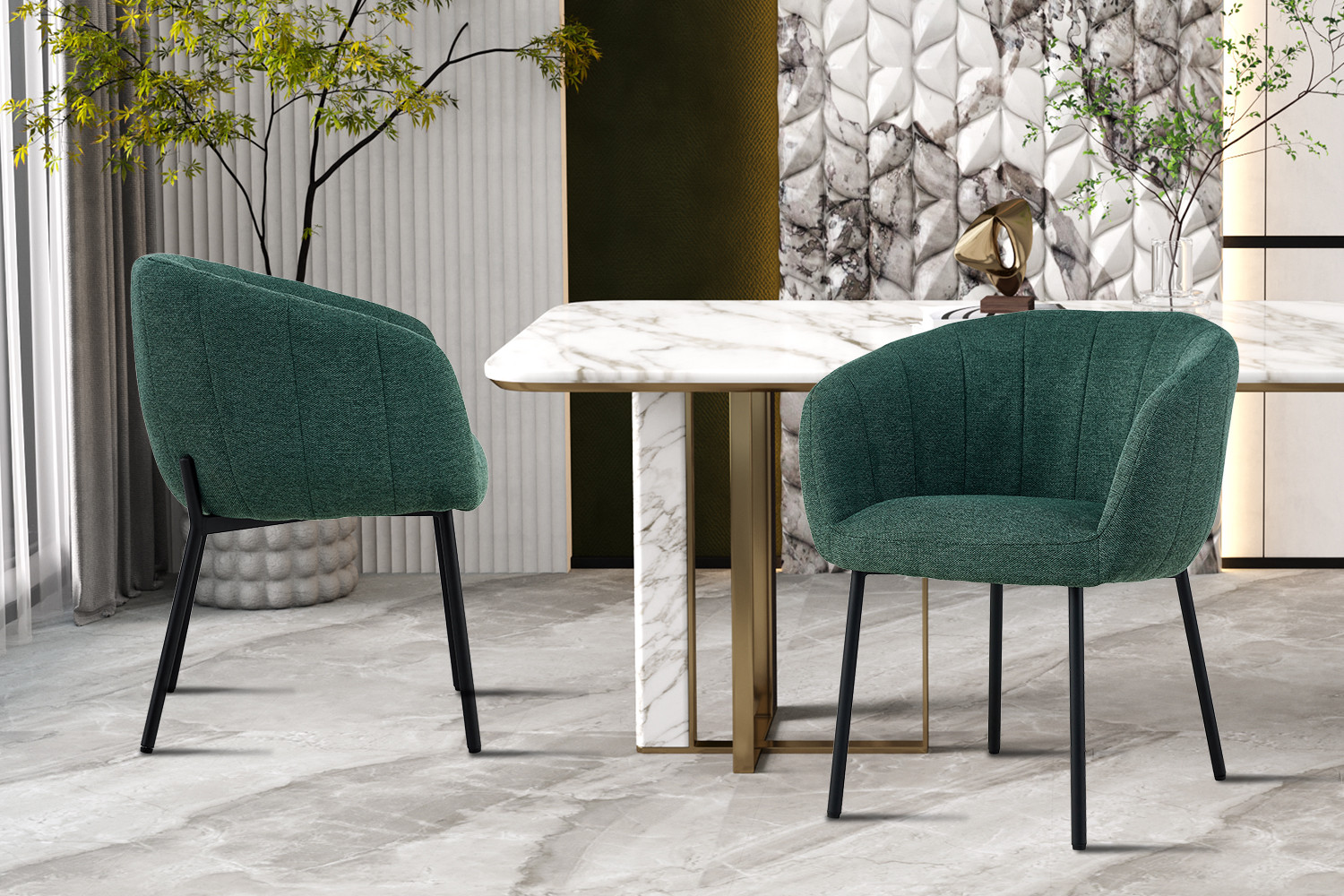 Image 1 for Stoel Sevilla Stof Groen