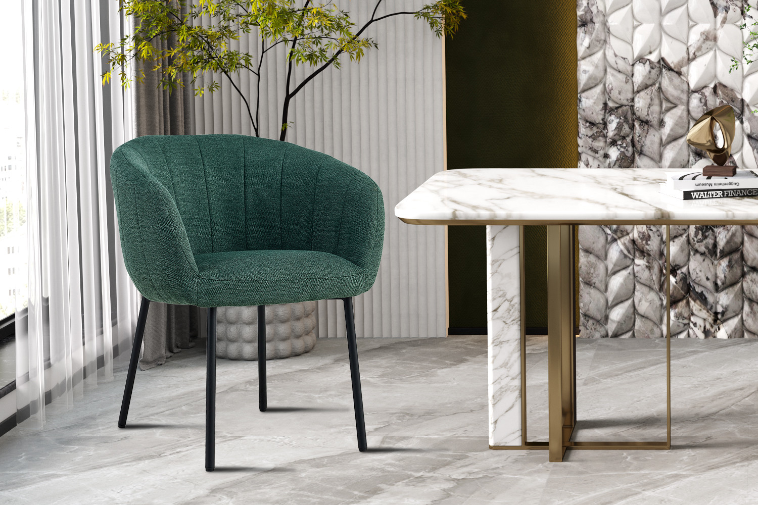 Image 2 for Stoel Sevilla Stof Groen