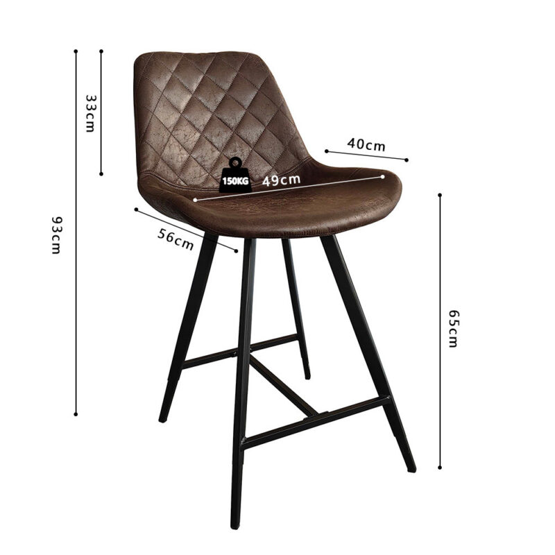 Image 9 for Counterstoel Alicante PU Ote Topper 05 Donkerbruin