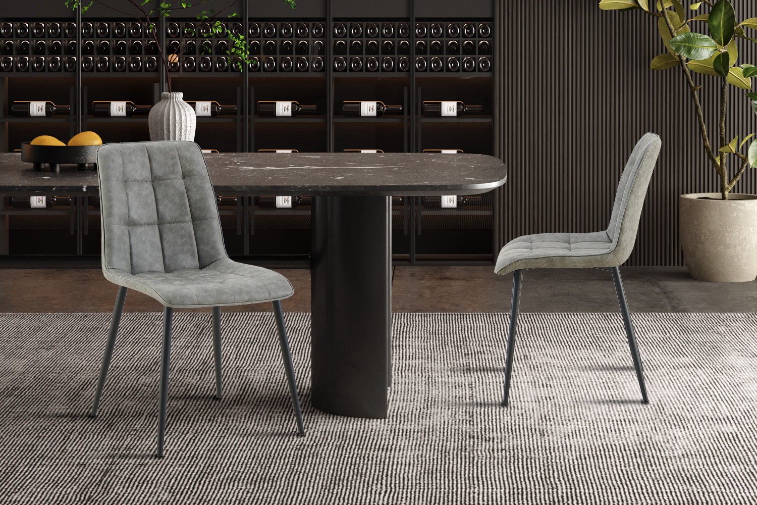 Image 1 for Stoel Furas Vintage PU Grijs