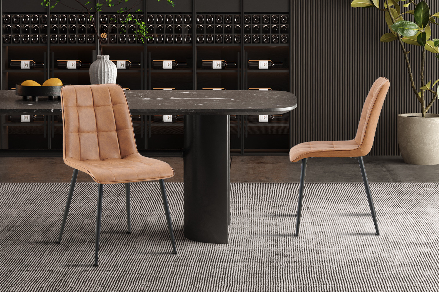 Image 1 for Stoel Furas Vintage PU Cognac